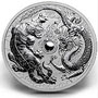 Limited mintage of 50,000 coins a dragon, a tiger and a flaming pearl